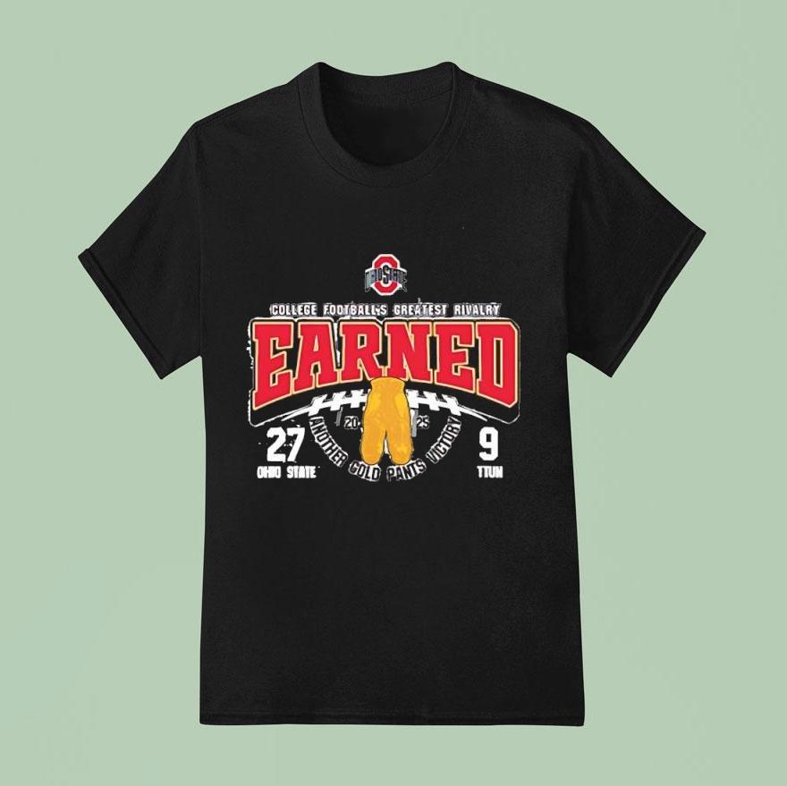 Ohio State Buckeyes 2025 Gold Pants Earned Shirt