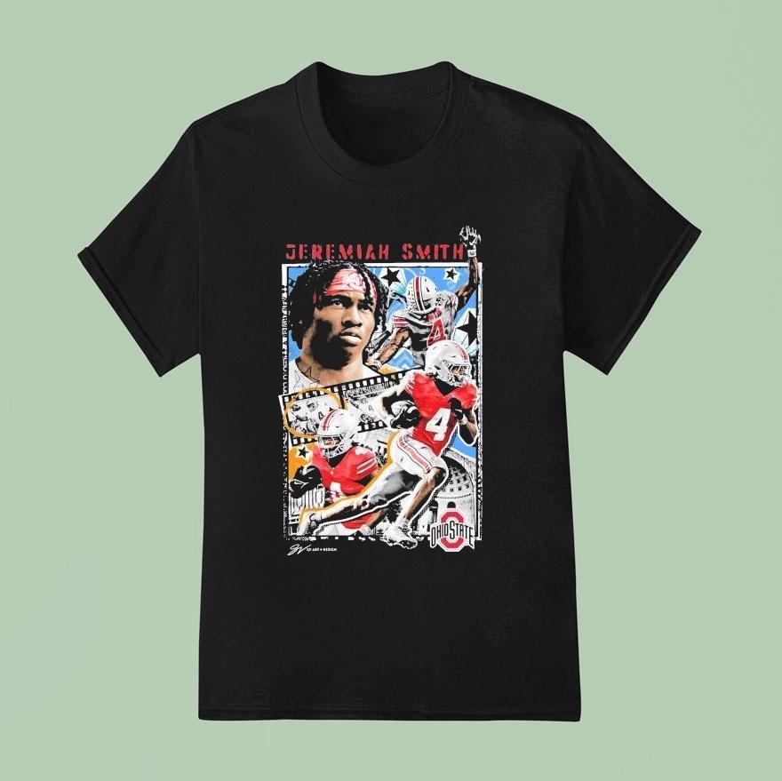 Ohio State Buckeyes #4 Jeremiah Smith Collage Shirt