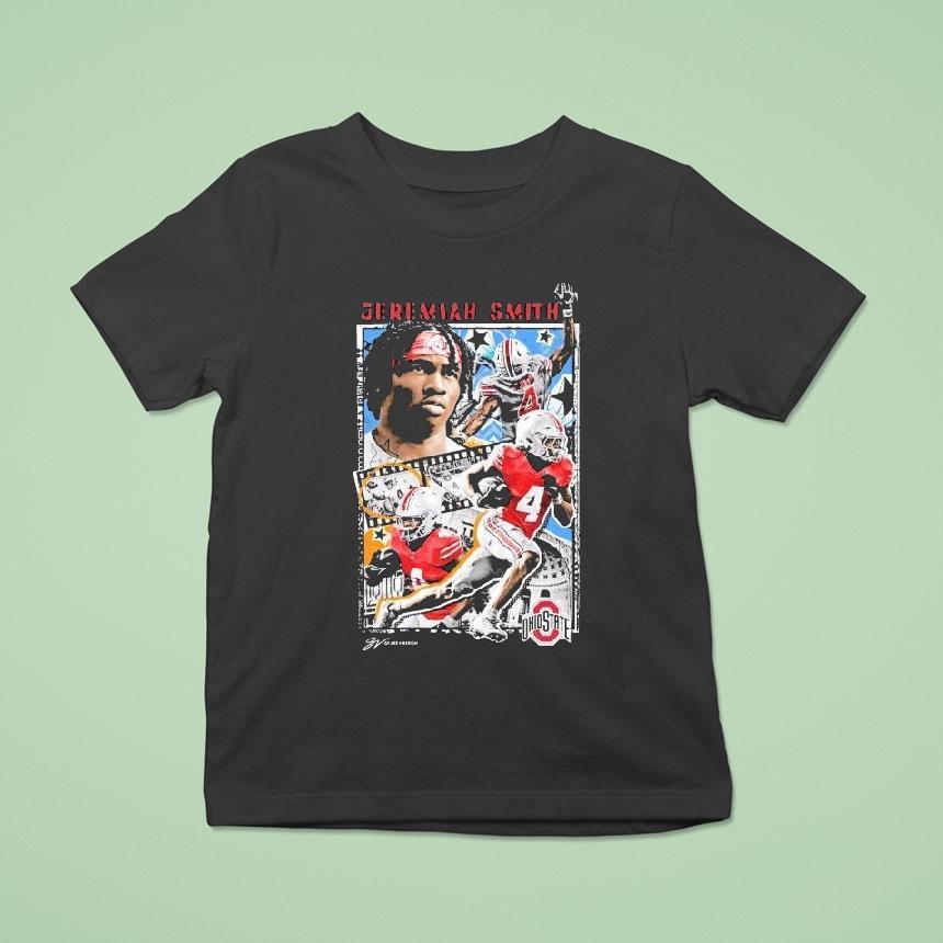 Ohio State Buckeyes #4 Jeremiah Smith Collage Shirt