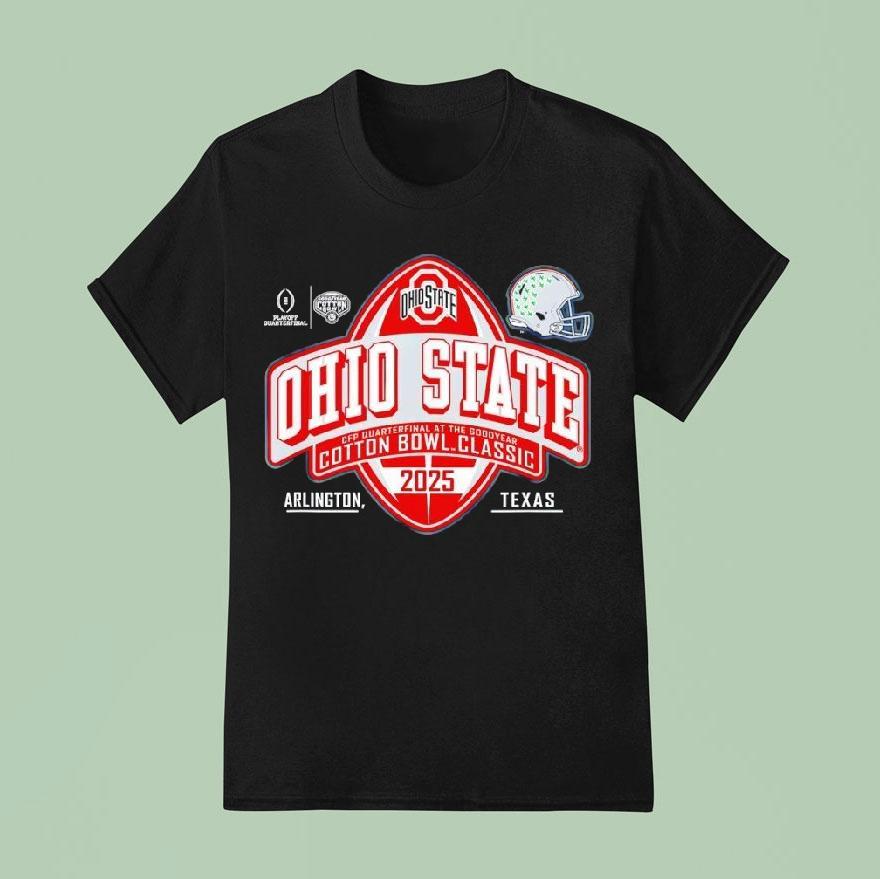Ohio State Buckeyes Cotton Bowl 2025 Cfp Quarterfinal Shirt