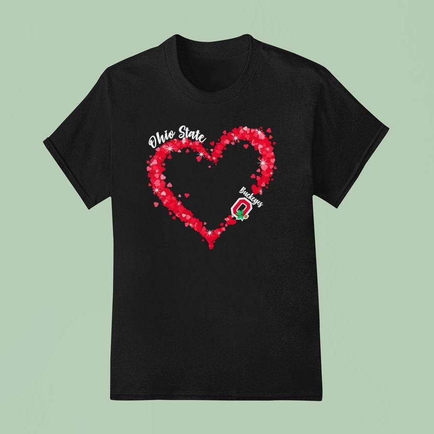 Ohio State Buckeyes Football Heart Shape Logo Shirt