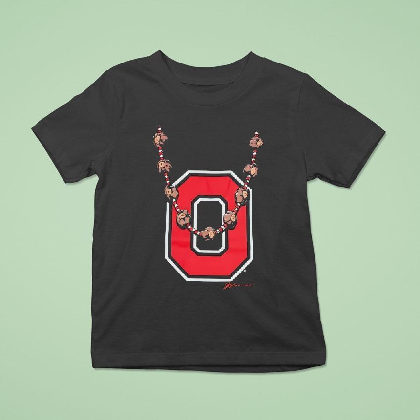 Ohio State Buckeyes Football Necklace Shirt