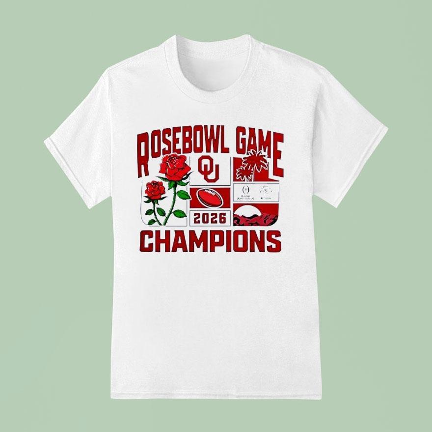 Oklahoma Sooners Football 2026 Rose Bowl Champions Shirt