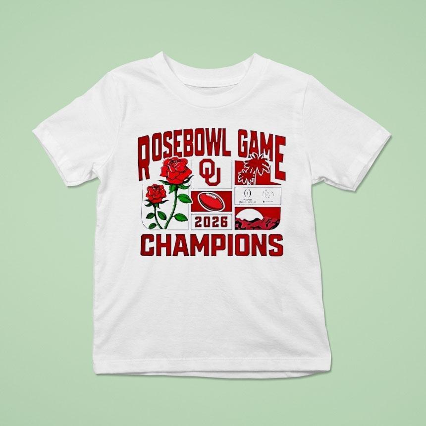 Oklahoma Sooners Football 2026 Rose Bowl Champions Shirt