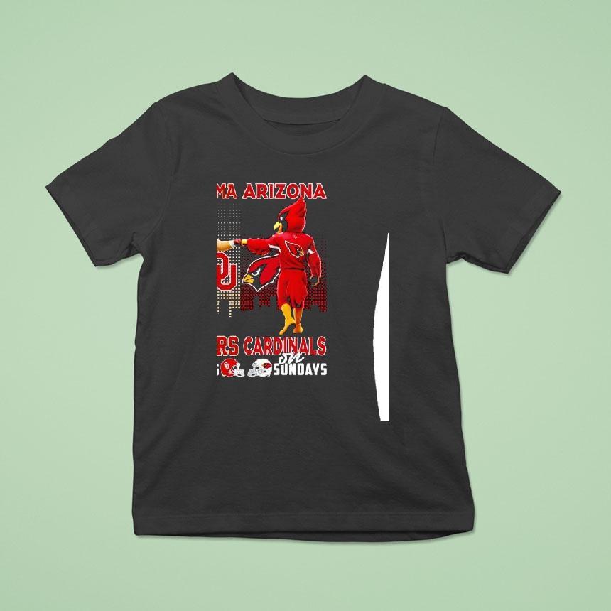Oklahoma Sooners On Saturdays And Arizona Cardinals On Sunday Mascot With City Skyline Shirt