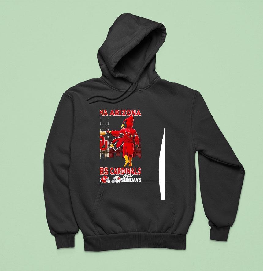 Oklahoma Sooners On Saturdays And Arizona Cardinals On Sunday Mascot With City Skyline Shirt Oklahoma Sooners On Saturdays And Arizona Cardinals On Sunday Mascot With City Skyline Shirt