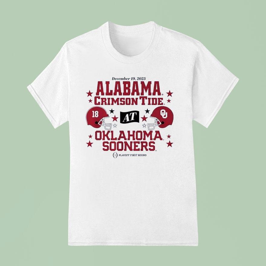 Oklahoma Sooners Vs Alabama Crimson Tide Playoff First Round 2025 Shirt