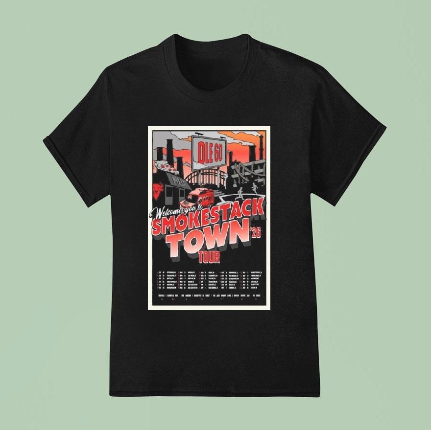 Ole 60 Welcomes You To Smokestack Town 2026 Tour Shirt