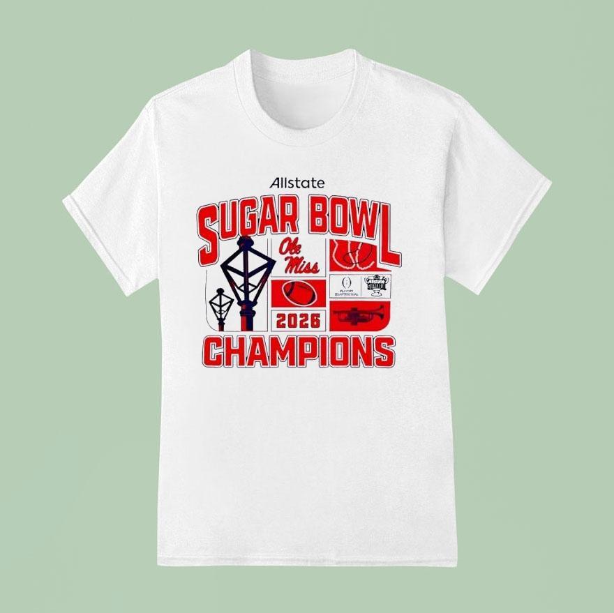 Ole Miss Rebels Football 2026 Sugar Bowl Champions Shirt