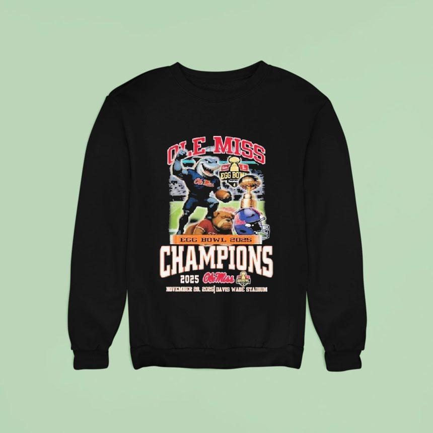 Ole Miss Rebels Stomp Mississippi State Bulldogs Egg Bowl Champions 2025 Davis Wade Stadium Winner Mascot Trophy Shirt Ole Miss Rebels Stomp Mississippi State Bulldogs Egg Bowl Champions 2025 Davis Wade Stadium Winner Mascot Trophy Shirt