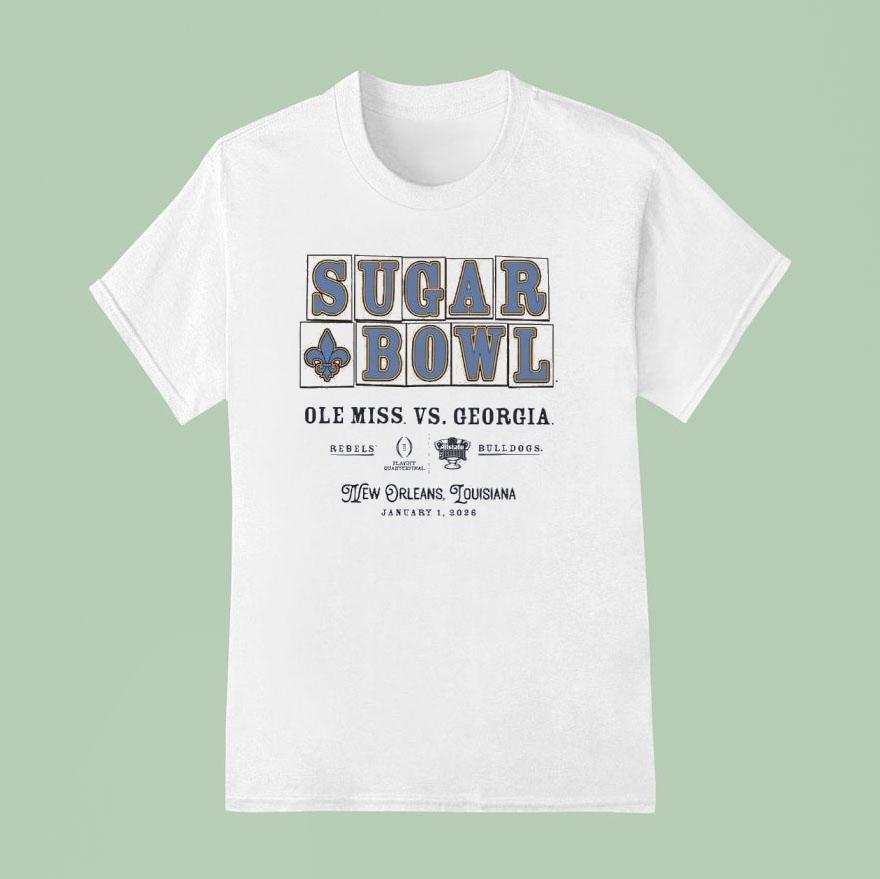 Ole Miss Vs Georgia 2026 Allstate Sugar Bowl Shirt