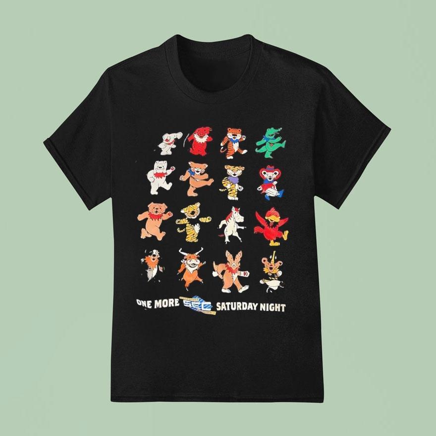 One More Sec Football Saturday Night Mascots Shirt