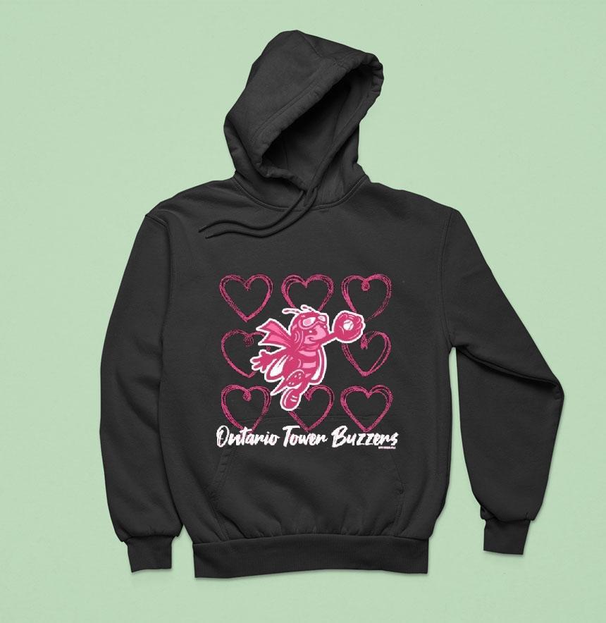 Ontario Tower Buzzers Bee Heart Shirt Ontario Tower Buzzers Bee Heart Shirt