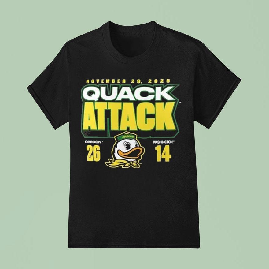 Oregon Ducks Vs Washington Huskies Quack Attack 2025 Score 26-14 Shirt