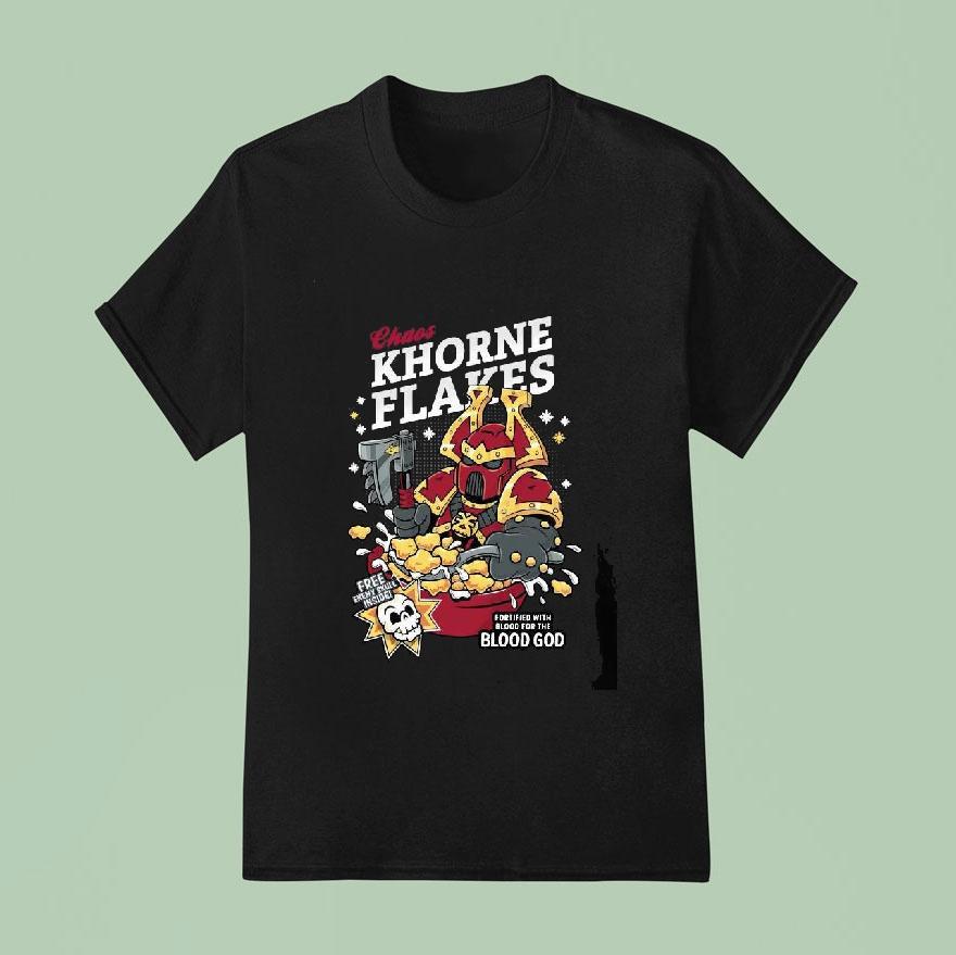 Original Chaos Khorne Flakes Fortified With Blood For The Blood God Shirt
