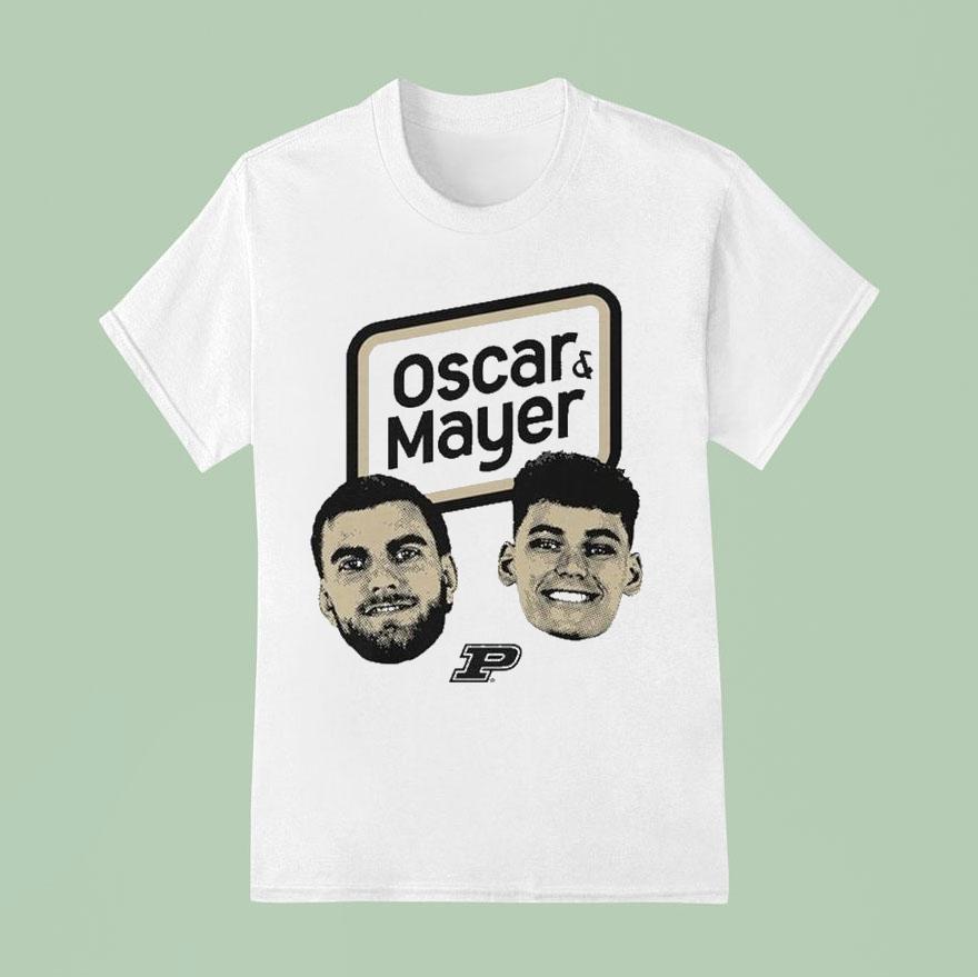 Oscar Cluff And Omer Mayer Purdue Boilermakers Heads Faces Shirt