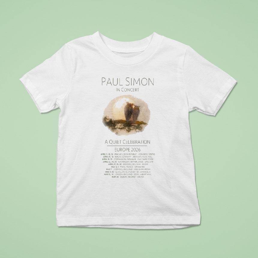 Paul Simon A Quiet Celebration Europe 2026 Tour Shirt