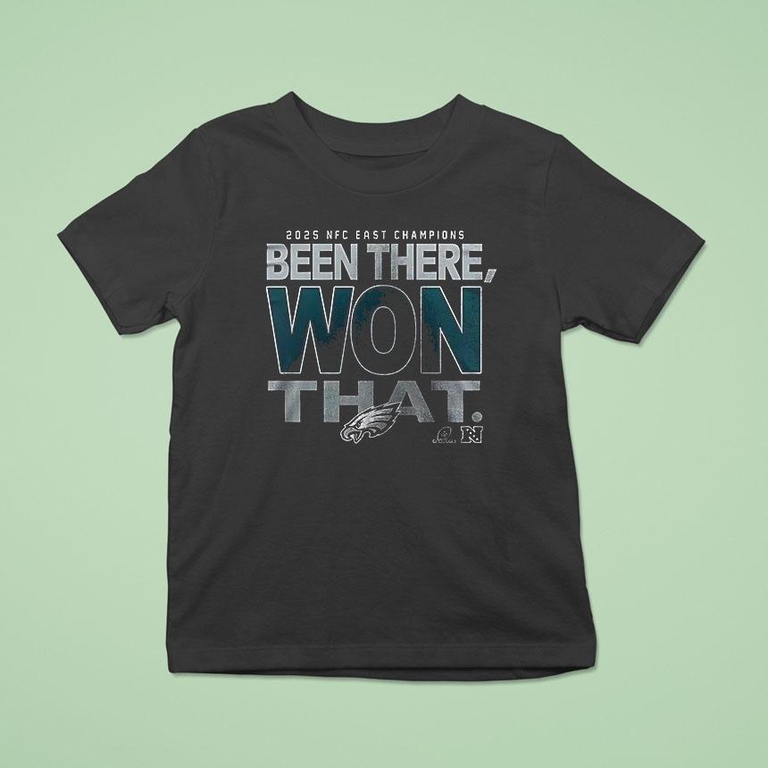 Philadelphia Eagles 2025 Nfc East Division Champions Fly Eagles Fly Wing Shirt