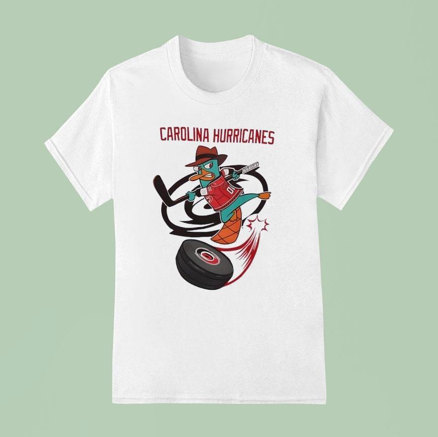 Phineas And Ferb Perry Carolina Hurricanes Hockey Shirt