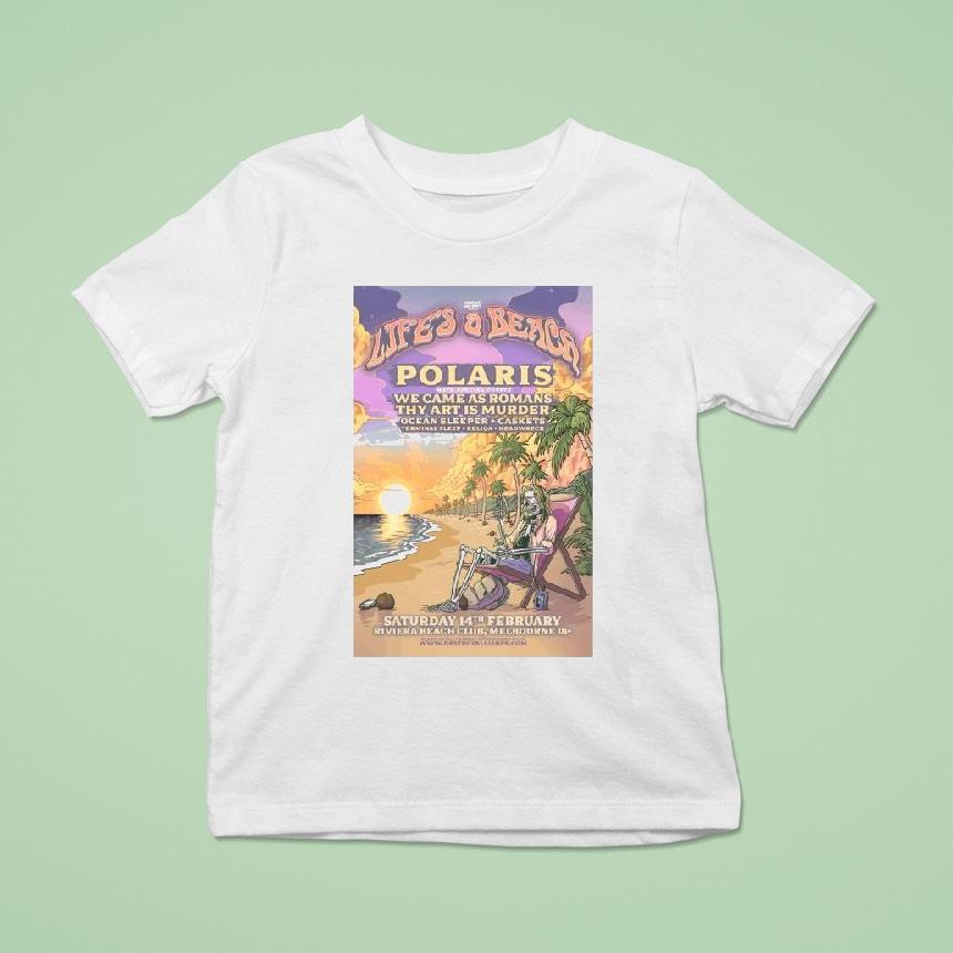 Polaris Life’s A Beach Festival Saturday 14th February Riviera Beach Club Melbourne Skeleton Shirt