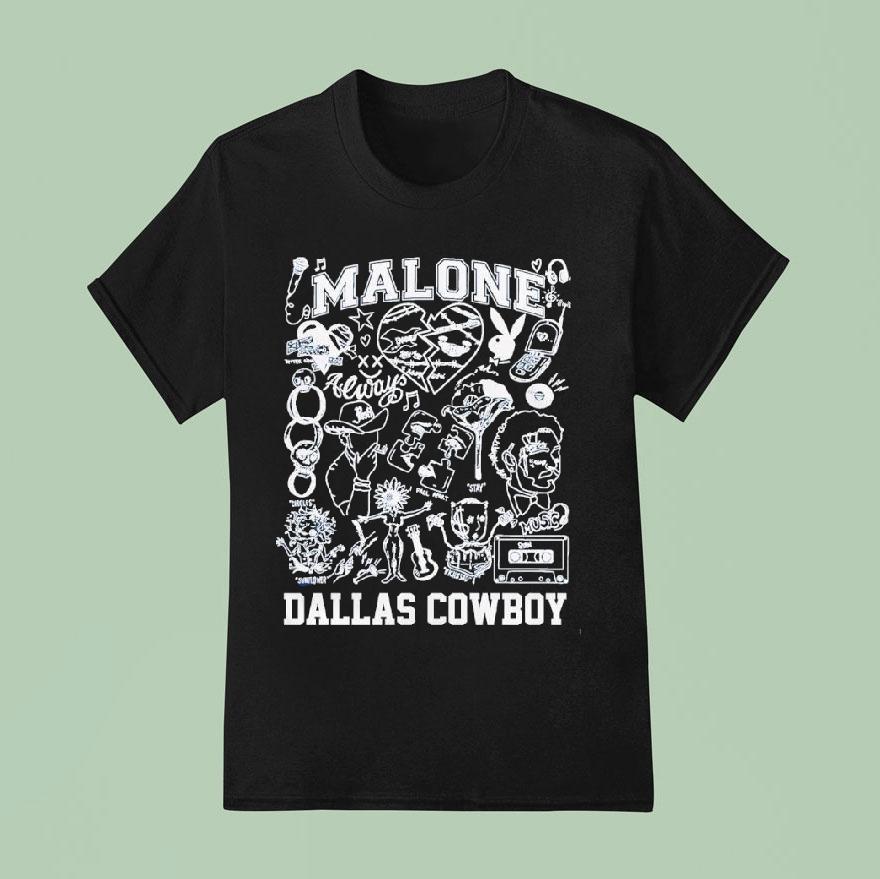 Post Malone Musician And Dallas Cowboys Graphic Shirt