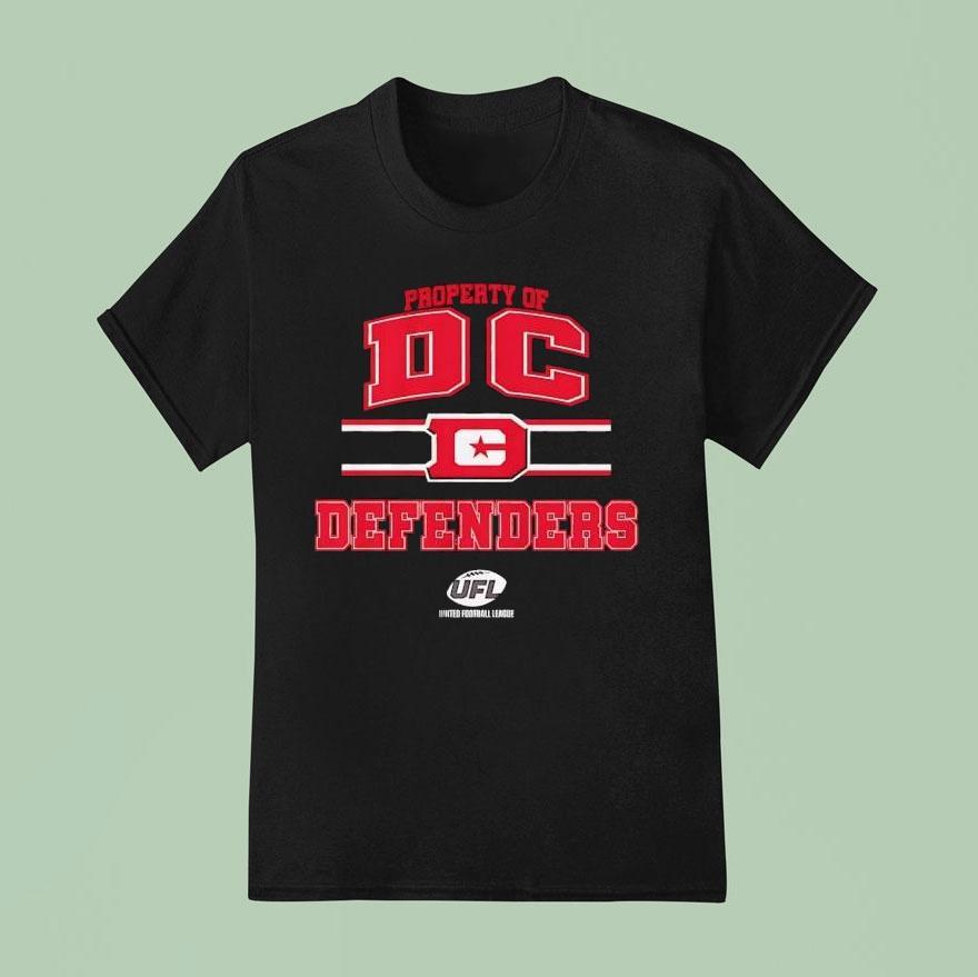 Property Of Dc Defenders Logo Ufl Shirt