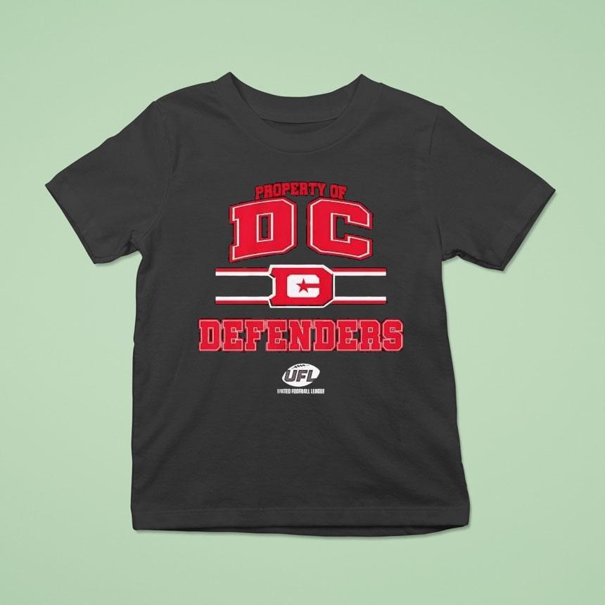 Property Of Dc Defenders Logo Ufl Shirt