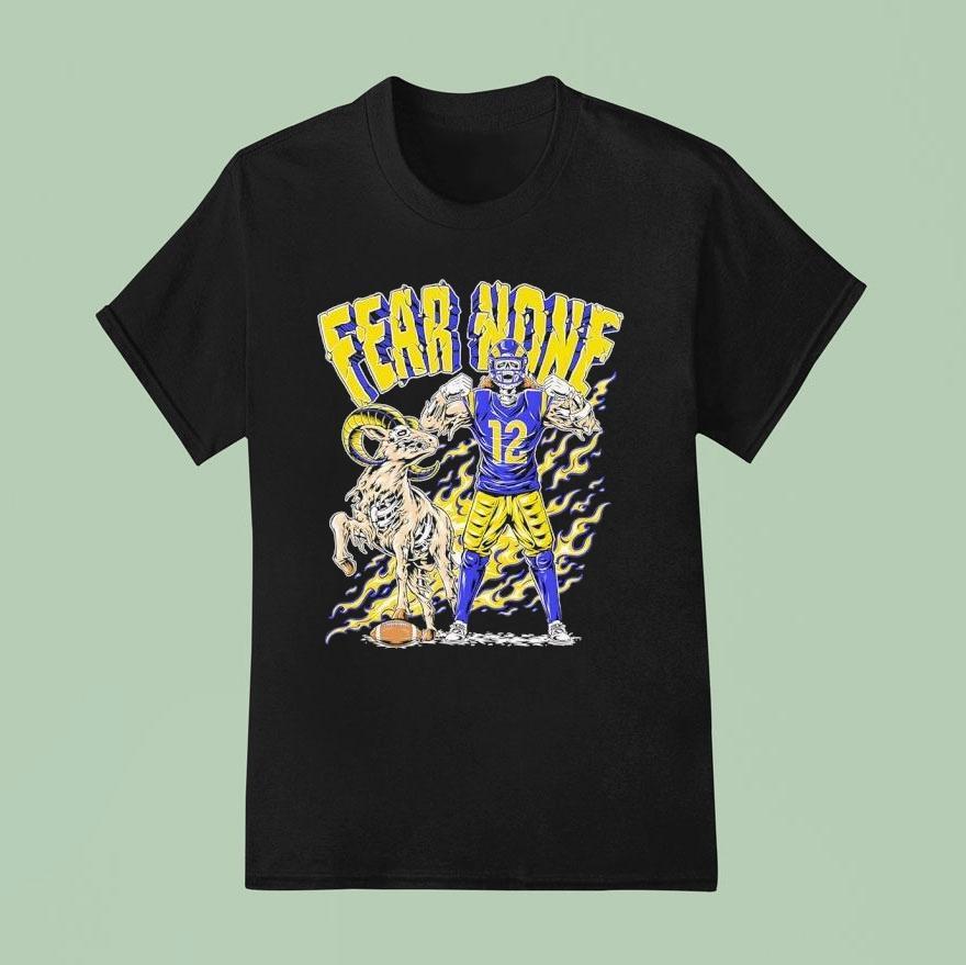 Puka Nacua Skeleton Fear None Los Angeles Rams Football Shirt