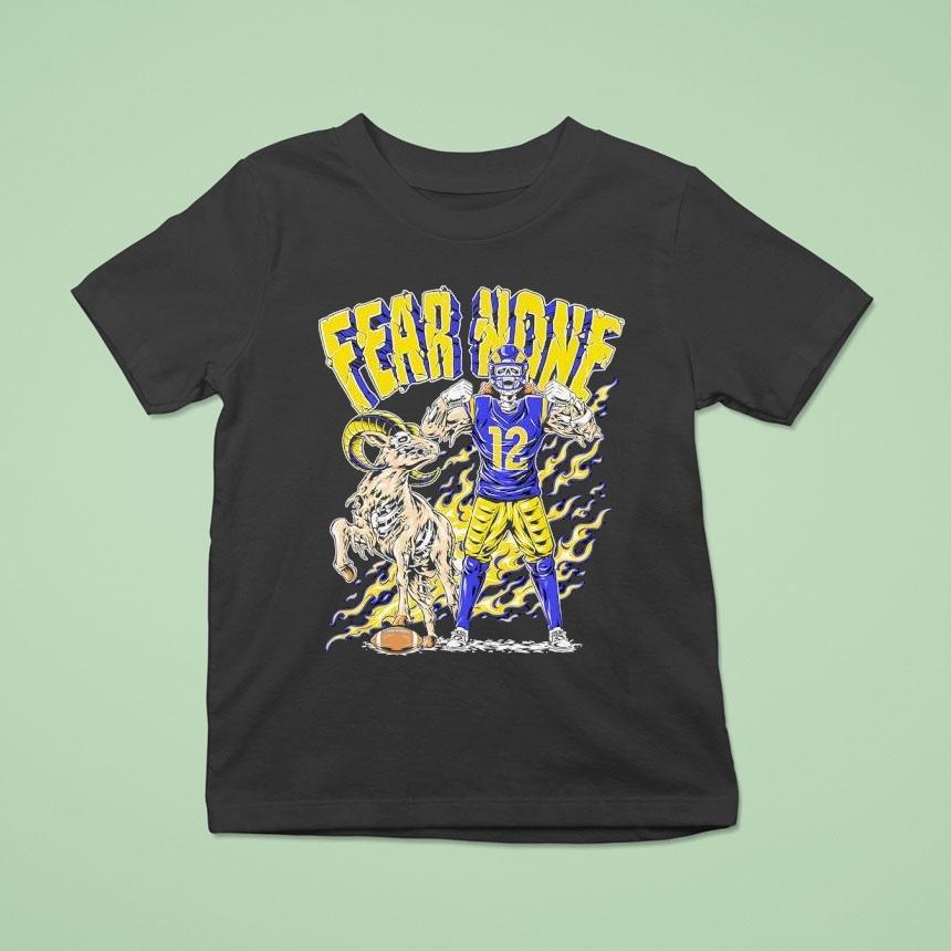 Puka Nacua Skeleton Fear None Los Angeles Rams Football Shirt