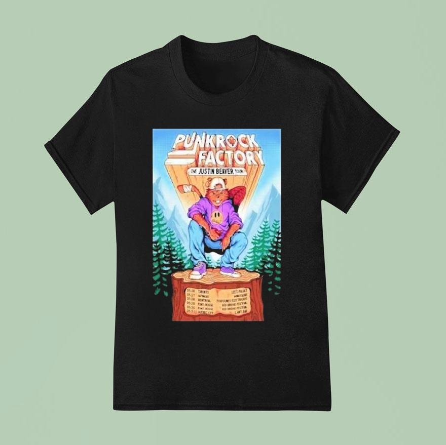 Punk Rock Factory The Justin Beaver Tour 2026 Dates Shirt