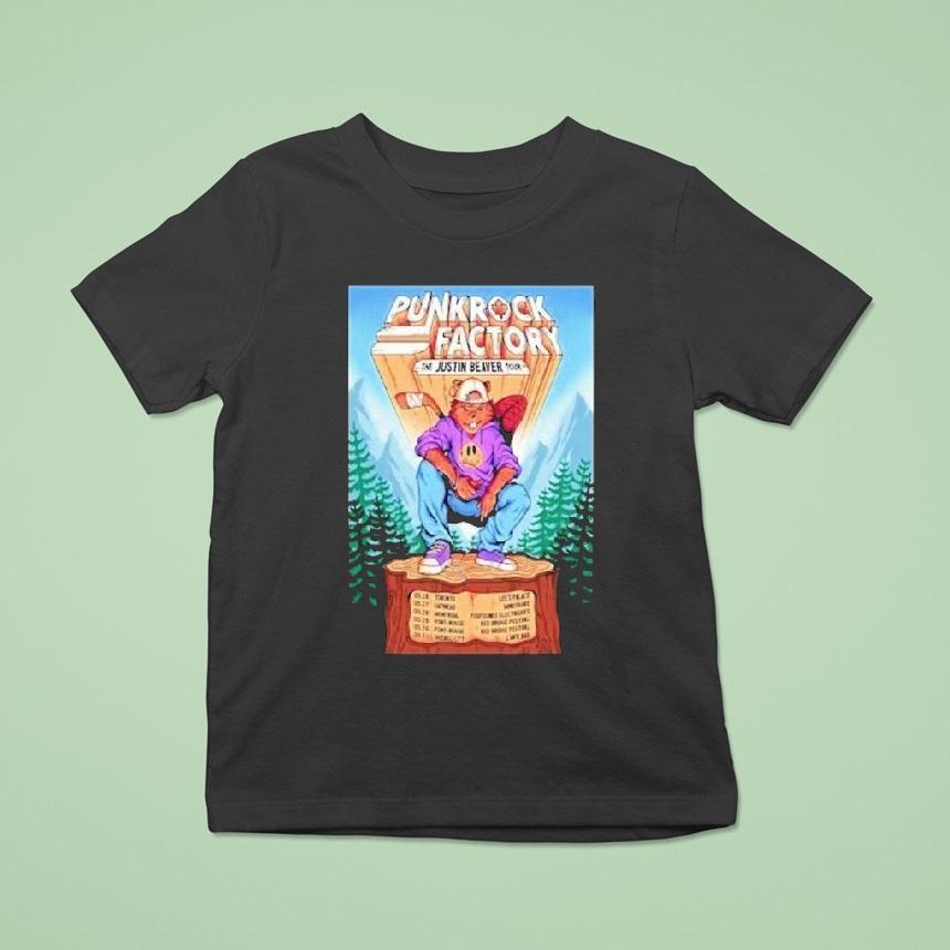 Punk Rock Factory The Justin Beaver Tour 2026 Dates Shirt