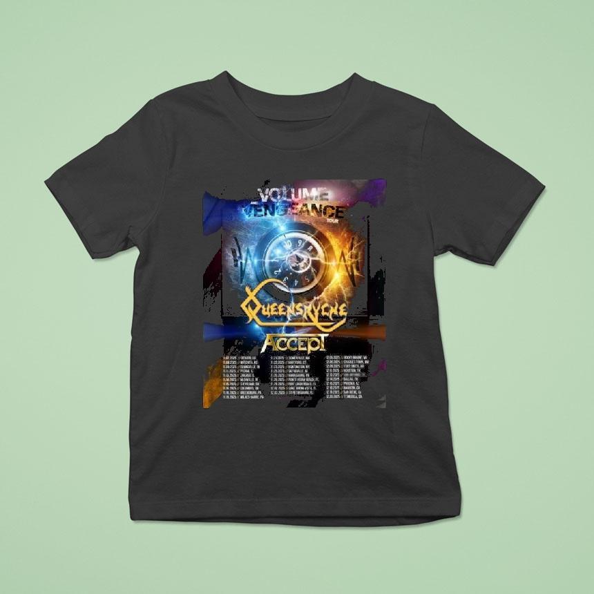 Queensryche Volume And Vengeance Tour For Fall Of 2025 Cities List For November To December Shirt