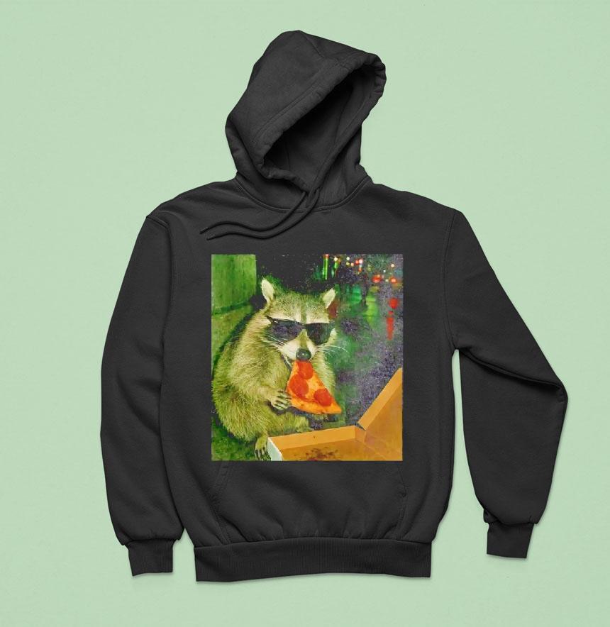 Raccoon Eating Pizza Funny Shirt Raccoon Eating Pizza Funny Shirt