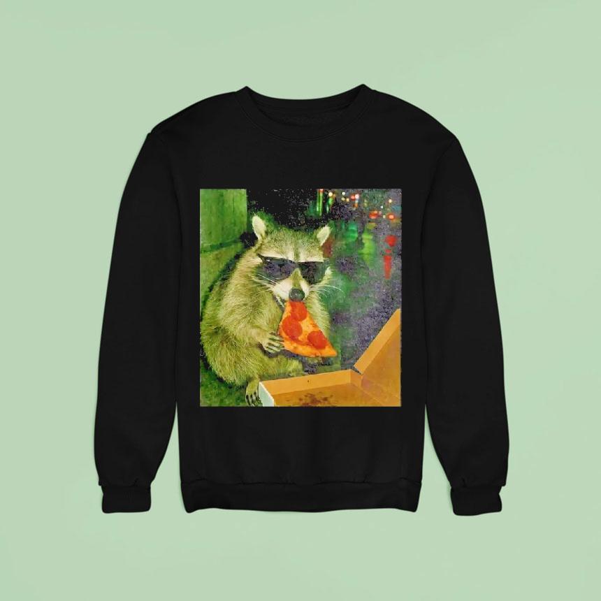 Raccoon Eating Pizza Funny Shirt Raccoon Eating Pizza Funny Shirt