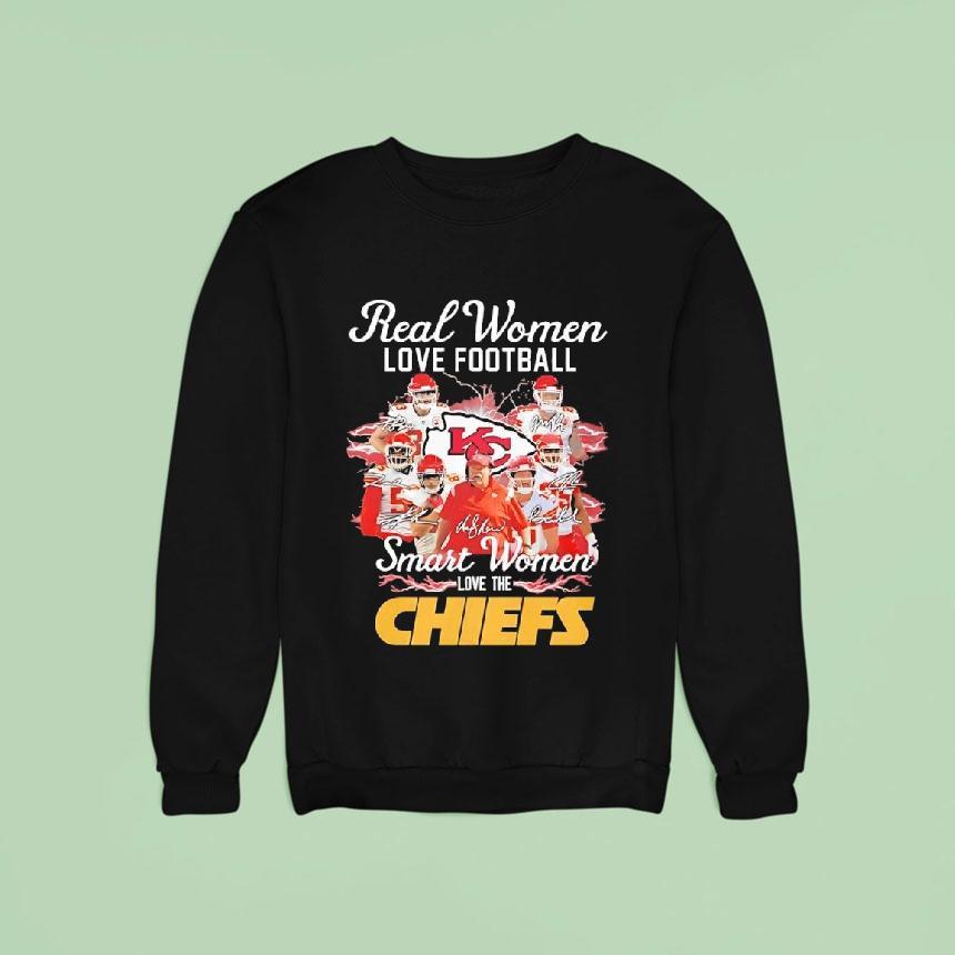 Real Women Love Football Smart Women Love The Kansas City Chiefs Signatures Team Logo Shirt Real Women Love Football Smart Women Love The Kansas City Chiefs Signatures Team Logo Shirt