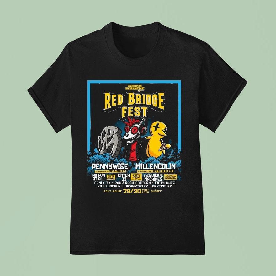 Red Bridge Fest 5 29-5 30 2026 Pennywise Millencolin Qubec Canada Shirt