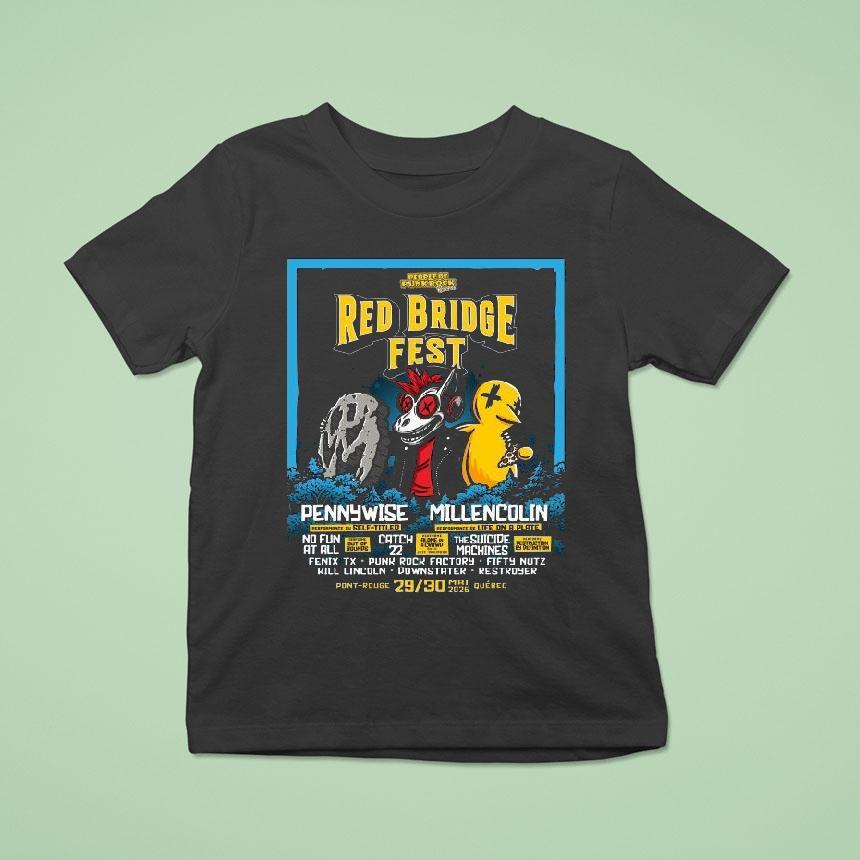Red Bridge Fest 5 29-5 30 2026 Pennywise Millencolin Qubec Canada Shirt