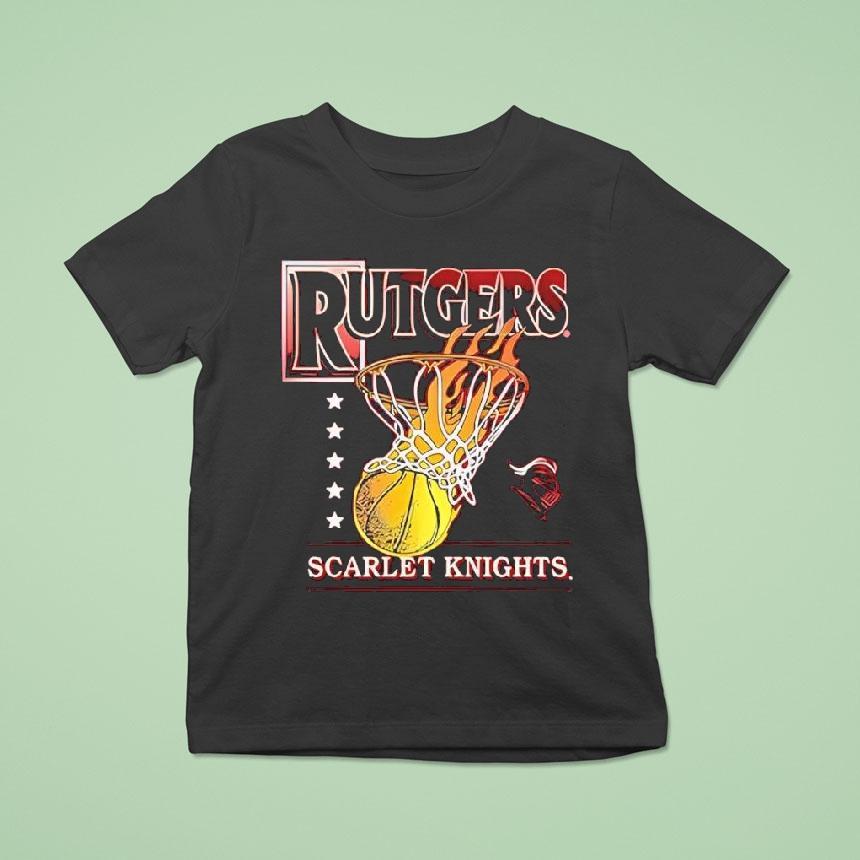 Rutgers Scarlet Knights Basketball Hoops Logo Shirt