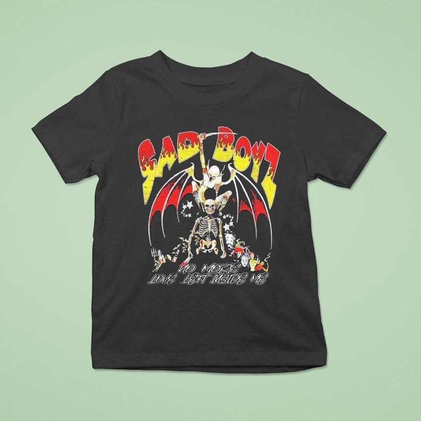 Sad Boyz No More Love Left Inside Me Skeleton Shirt
