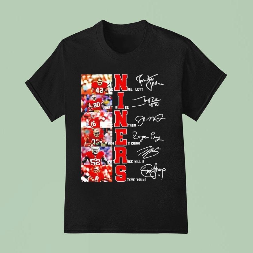 San Francisco 49ers Legends Niners Signatures Of Players Shirt