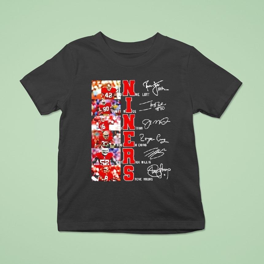 San Francisco 49ers Legends Niners Signatures Of Players Shirt