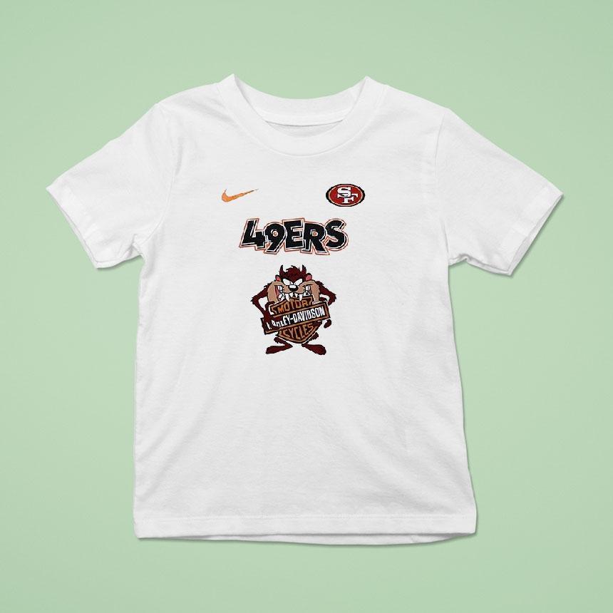 San Francisco 49ers X Taz Looney Tunes Harley Davidson Shirt