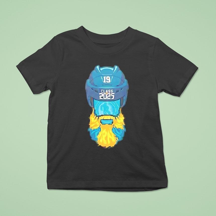 San Jose Sharks Jumbo Hall Of Fame Beard Logo Shirt