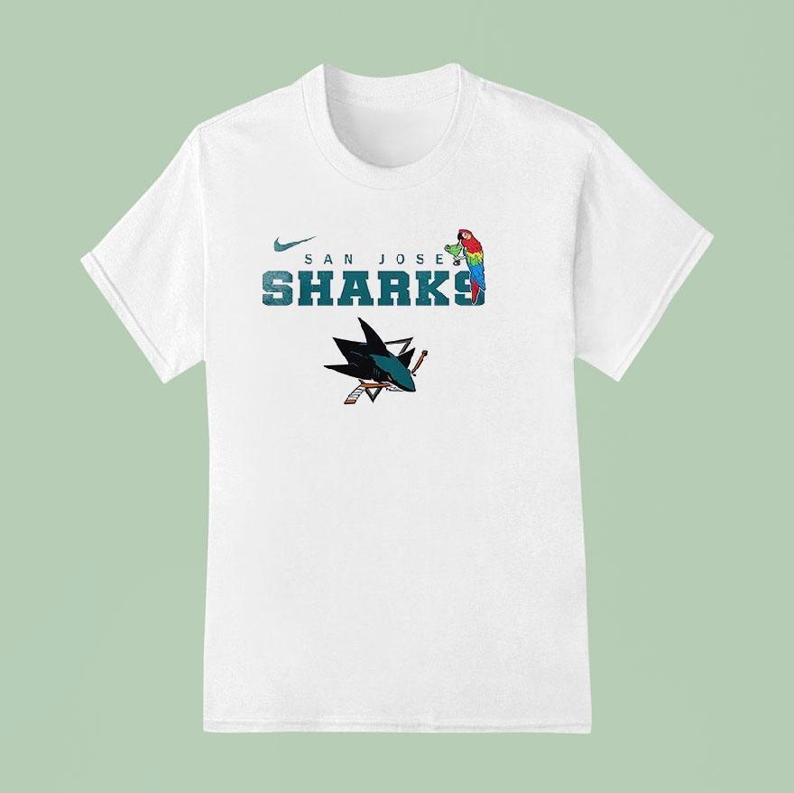 San Jose Sharks X Jimmy Buffett Parrot Mascot Shirt