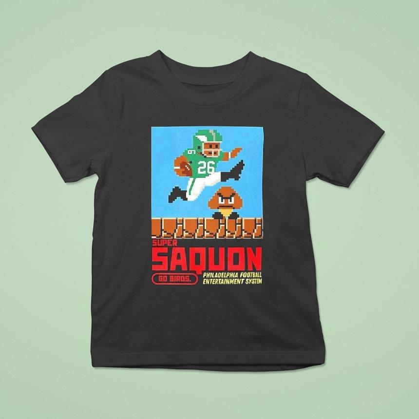 Saquon Barkley Philadelphia Eagles Football Super Saquon Go Birds Pixel Art Shirt