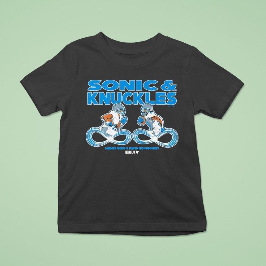 Sega Sonic And Knuckles Jahmyr Gibbs And David Montgomery Shirt