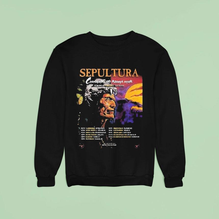 Sepultura Celebrating Life Through Death European Farewell Tour 2025 Shirt Sepultura Celebrating Life Through Death European Farewell Tour 2025 Shirt