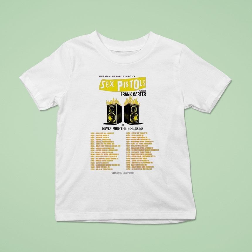 Sex Pistols Do Never Mind The Bollocks Tour 2025 Featuring Frank Carter Dates Shirt