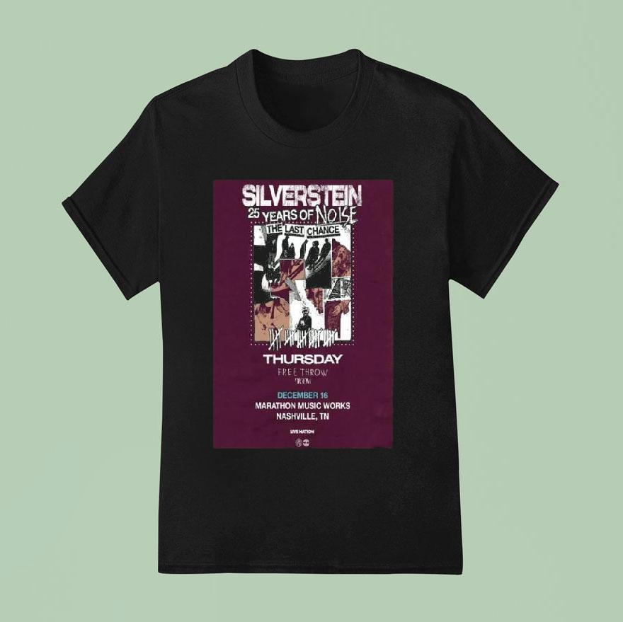 Silverstein Marathon Music Works Dec 16 2025 Shirt