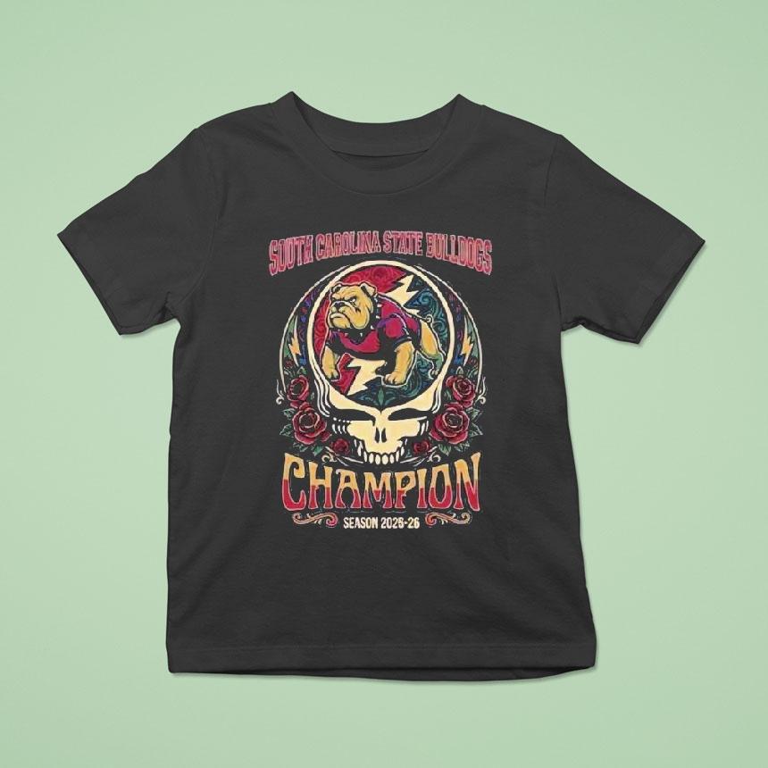 South Carolina State Bulldogs X Grateful Dead Skull Cricket Celebration Bowl Ncaa College Football Season 2025-26 Shirt